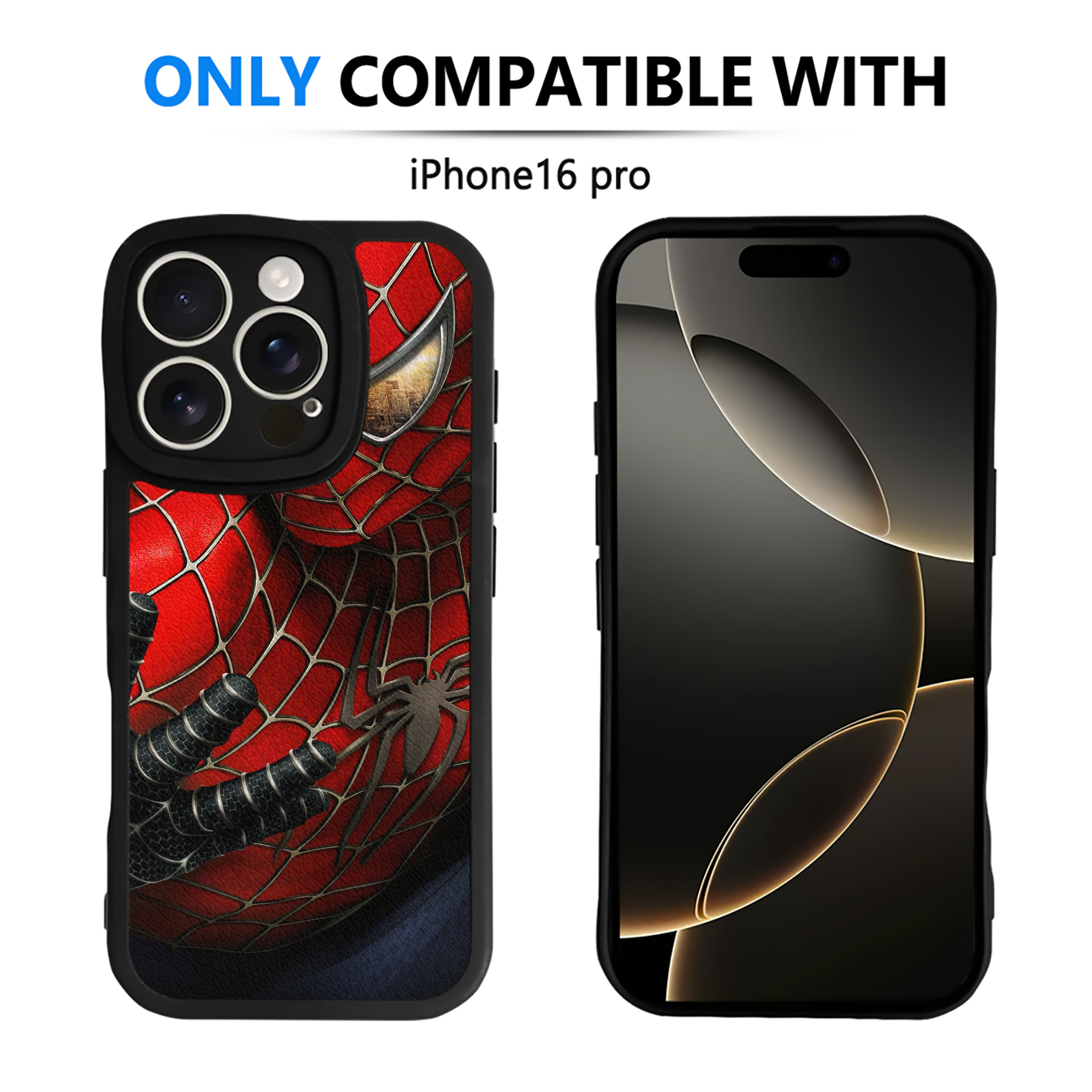 Spider Man スパイダーマン 【iPhone 16シリーズ対応】シリコンスマホケース（レザー調） 材質：シリコン